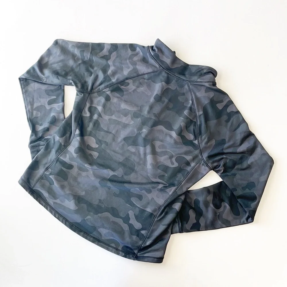 DSG black camouflage half zip up jacket